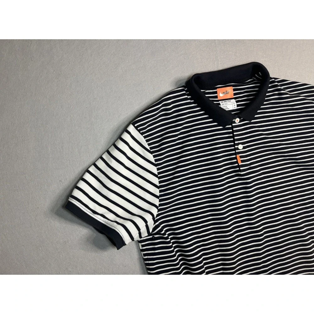 Nike Dri-FIT The Nike Polo Striped Men's XL Black/White
